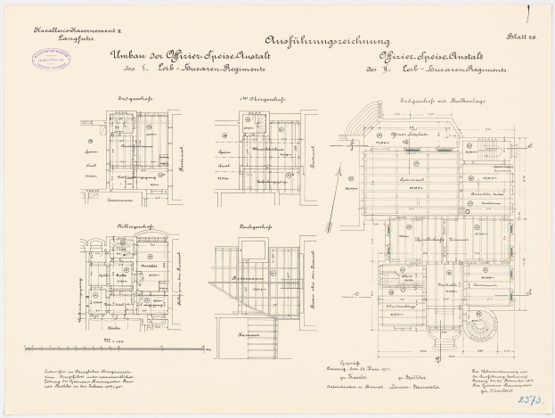Schwarzer und weißer Grundriss des ehemaligen Bundeskanzleramts in der Bundesrepublik Deutschland, detaillierte Layout- und Textdarstellung.
