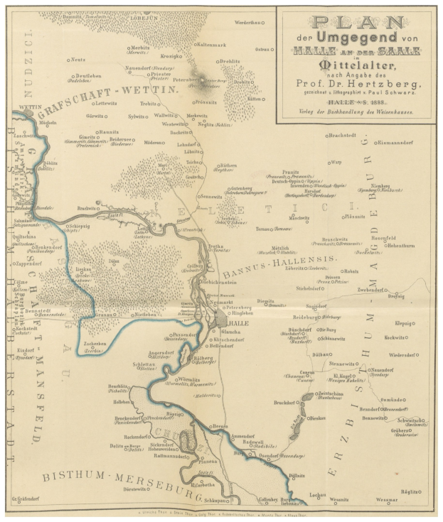 Schwarze und weiße Karte des Deutschen Reichs im 19. Jahrhundert, die den Rheinfluss hervorhebt, mit handgeschriebener Text auf dem Papier.