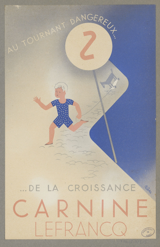 Plakat für ein Konzert in Berlin, Deutschland, das eine Gruppe von Menschen in bunter Kleidung vor einem Gebäude zeigt, mit dem Text "Berlin - Die Stadt des Pariser Chicks" oben.